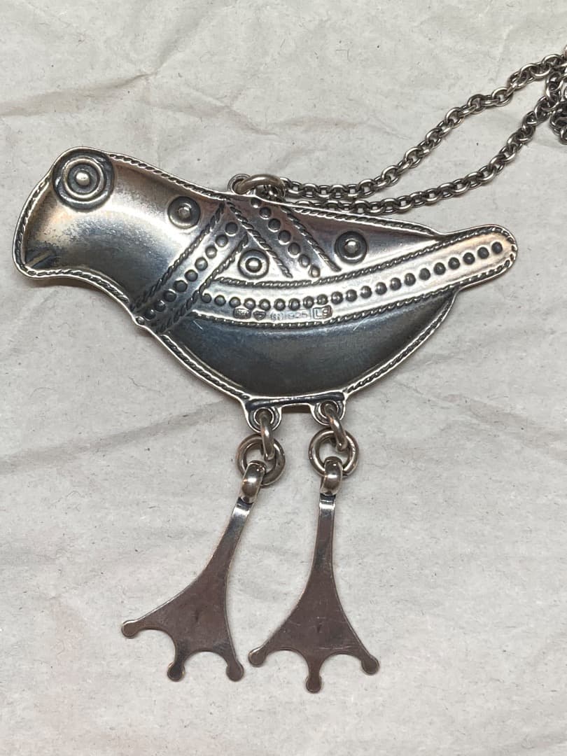 ドラ5 ヴィンテージ カレワラ コル バード シルバー 925 ペンダント