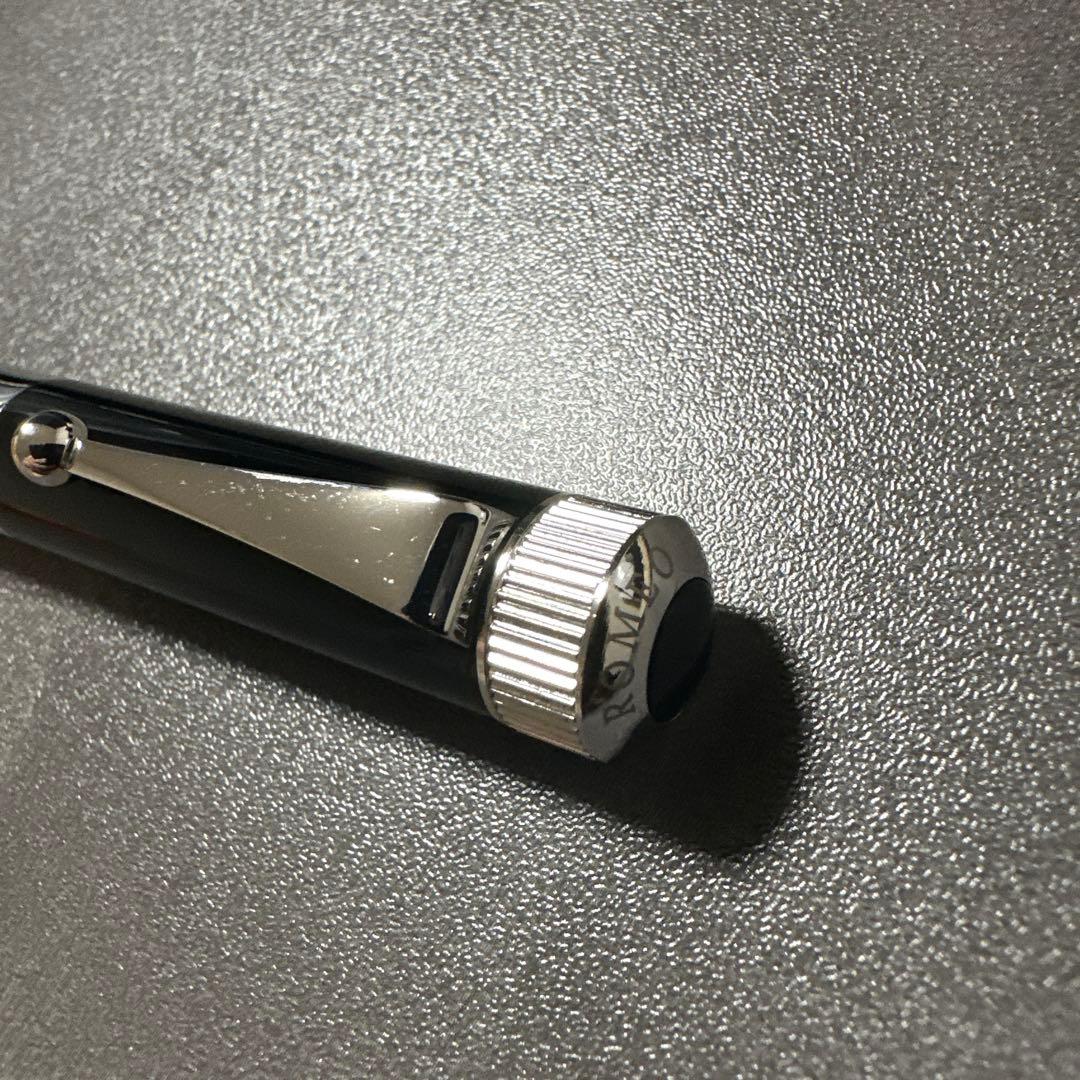 極美品　ロメオ no3 黒　シルバー　太軸　専用ケース＆新品リフィルセット