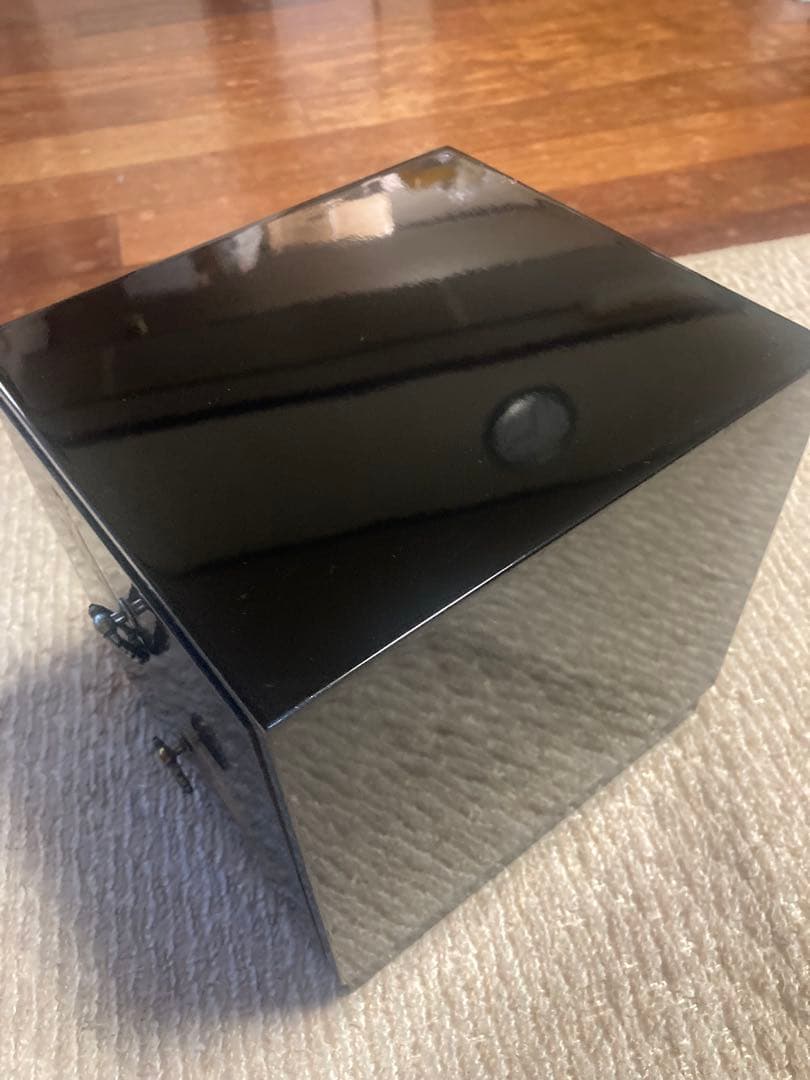 和風 漆塗り風 引き出し付き小物入れ 扇面蒔絵風 収納箱」