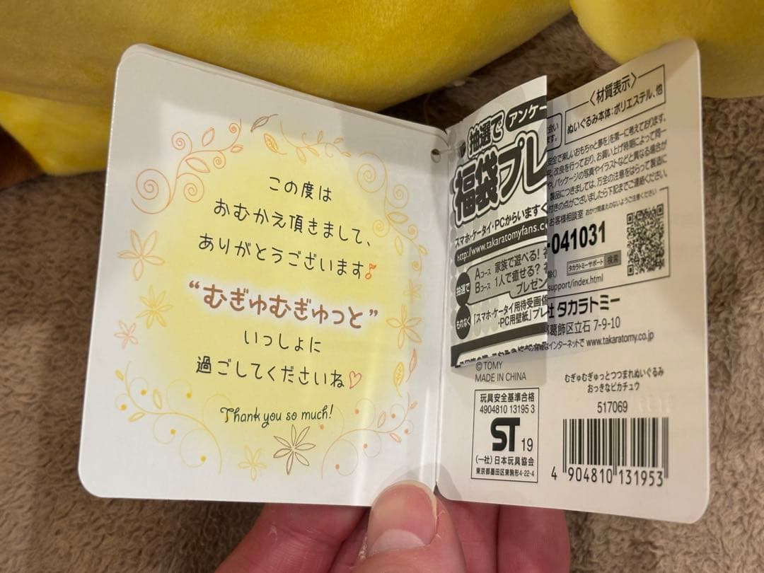 むぎゅむぎゅっとつつまれぬいぐるみ おっきなピカチュウ おっきなイーブイ セット