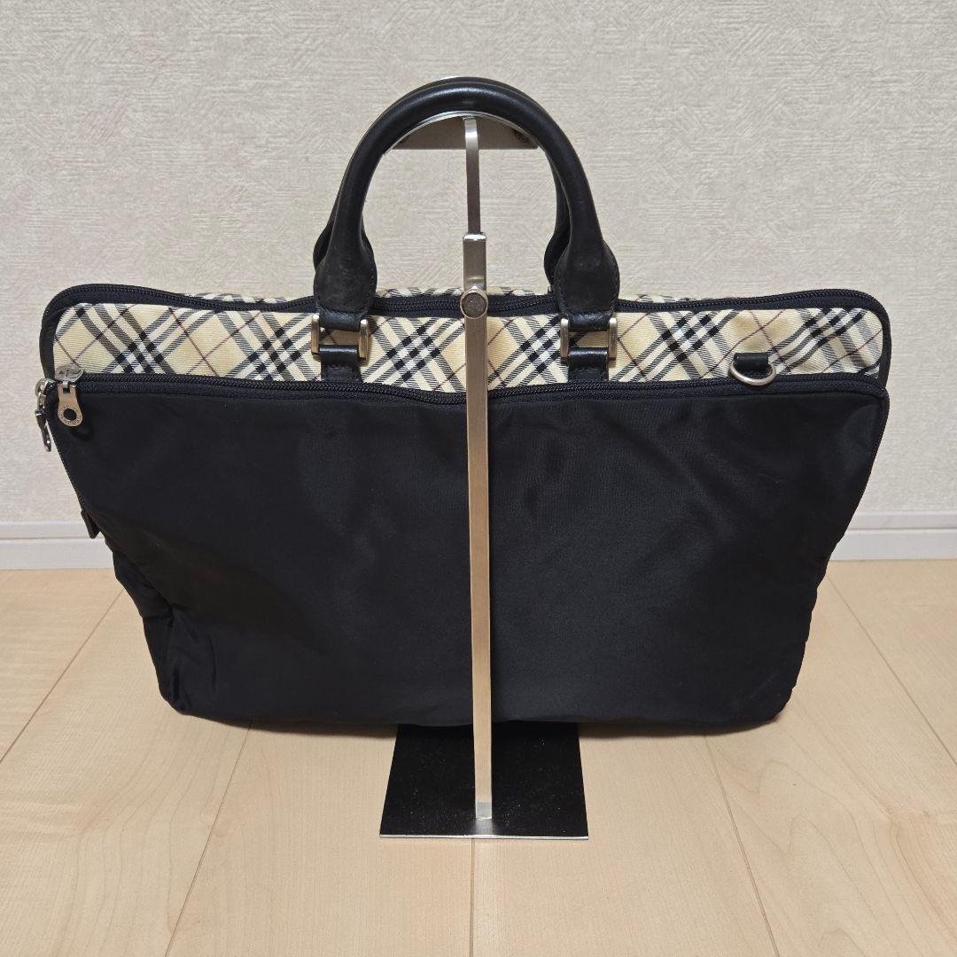 バーバリー ブリーフケース ノバチェック 本革 ナイロン 軽量
