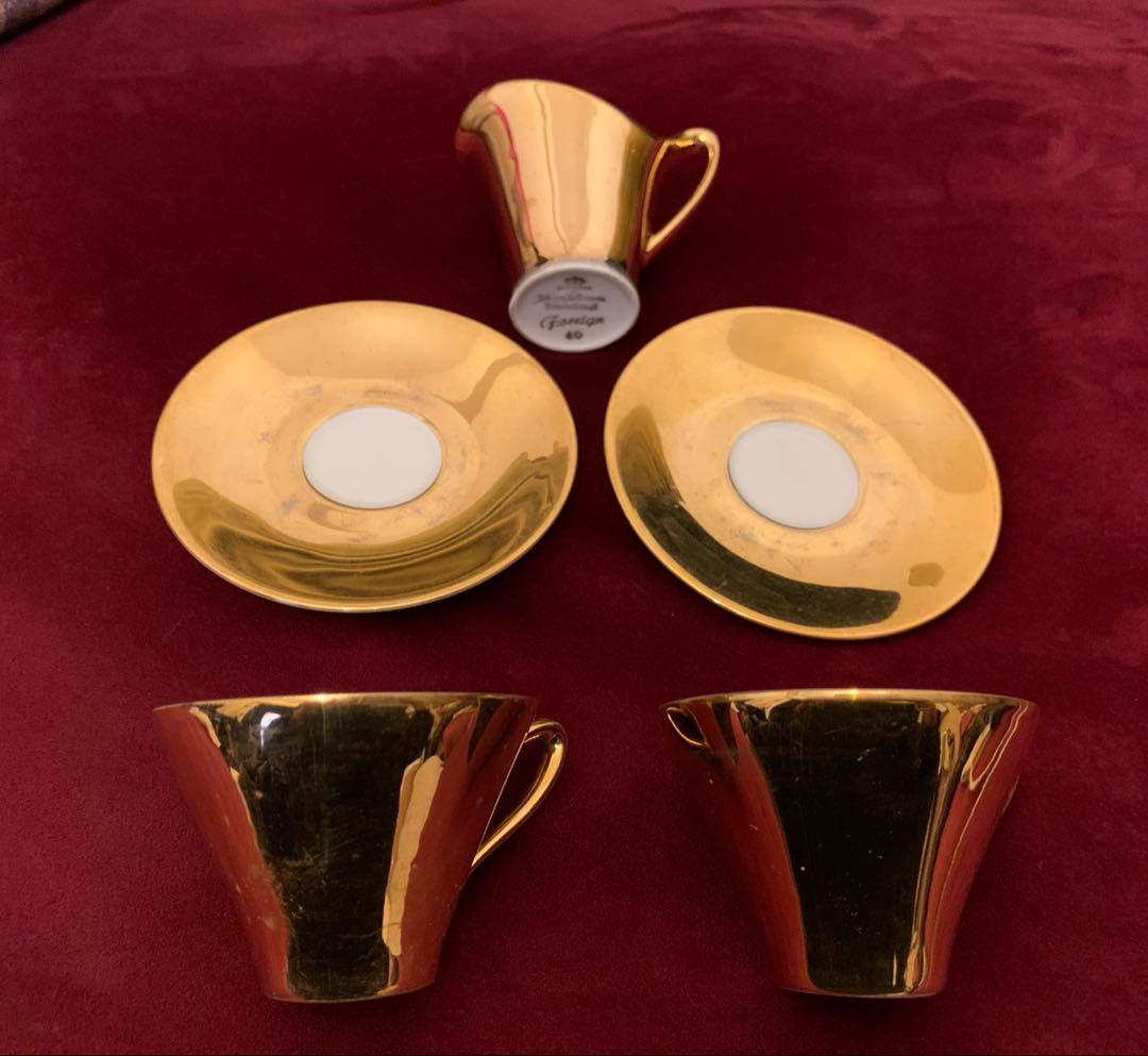 アンティーク　BAVARIA ドイツ製　カップ&ソーサー　ミルクピッチャー