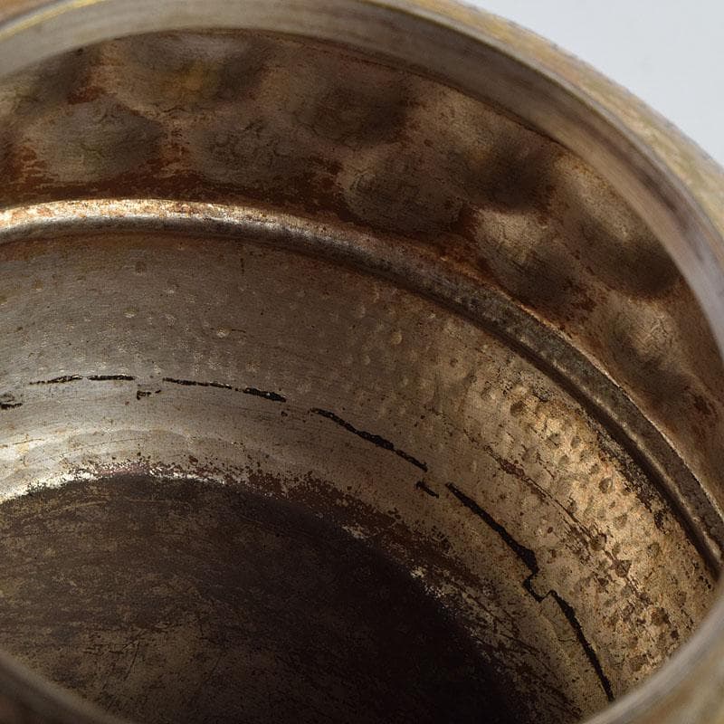 煎茶道具　白銅いぶし銀　槌目　銀瓶　湯沸　約227g　M　R9523