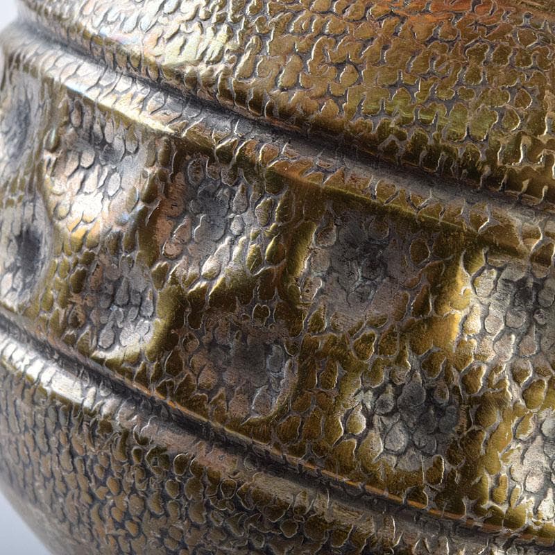 煎茶道具　白銅いぶし銀　槌目　銀瓶　湯沸　約227g　M　R9523