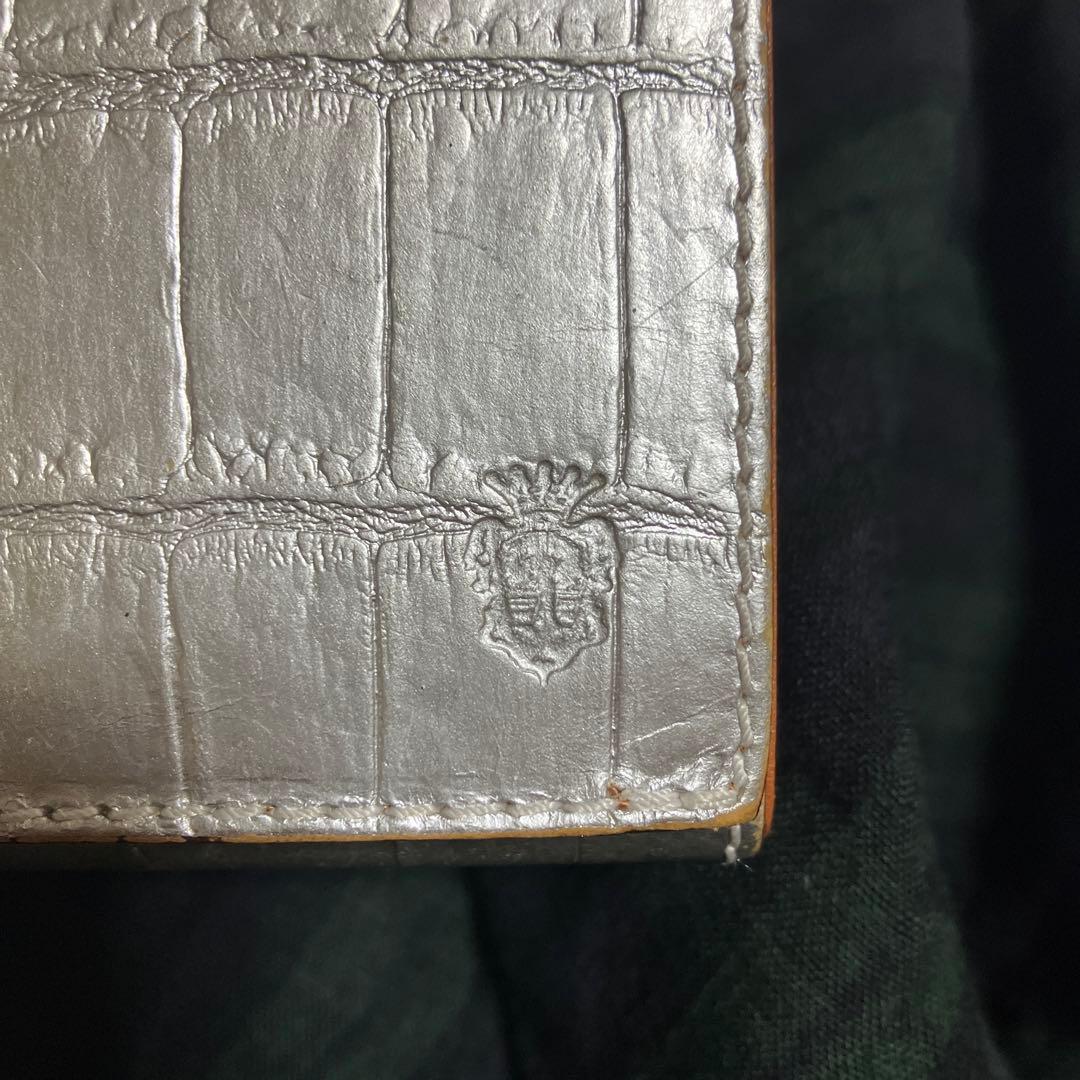 専用デス‼️Felisi シルバー レザー 三つ折り財布　ユニセックス