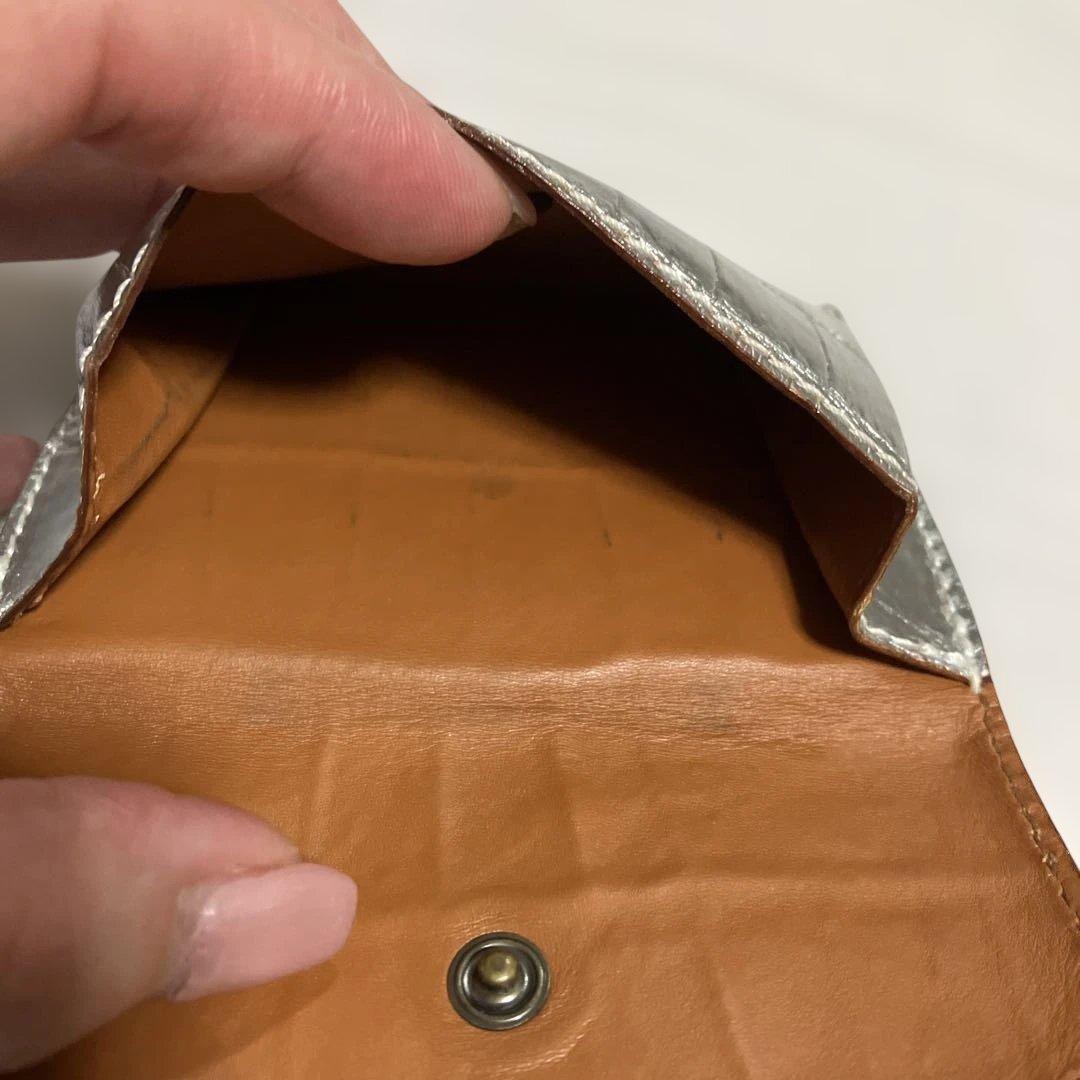 専用デス‼️Felisi シルバー レザー 三つ折り財布　ユニセックス