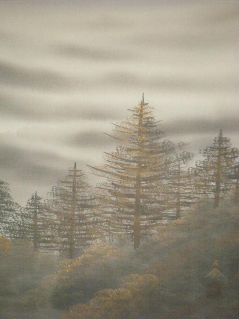 【真作】掛軸　大雲銘　富士　美品　壮大風景　合箱入　N153