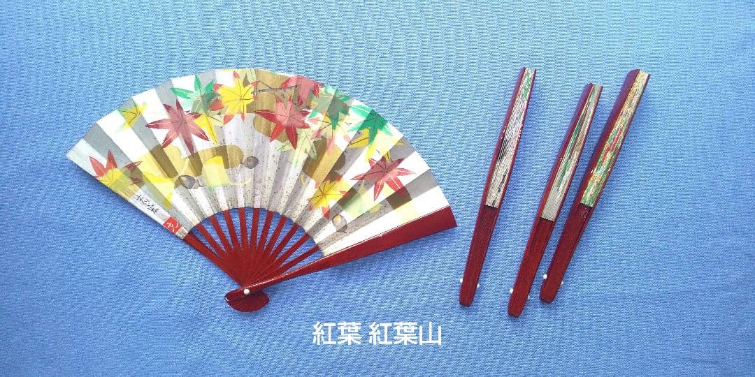 金銀彩扇 御殿の十二ヶ月