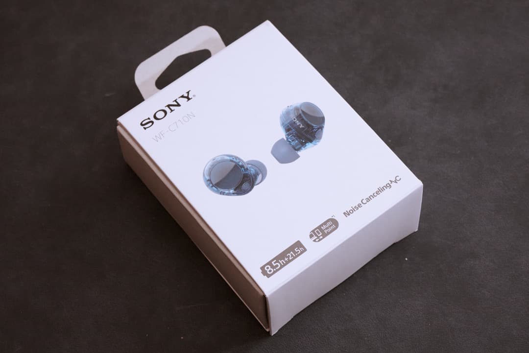 【極美品】SONY WF-C710N グラスブルー 箱・付属品完備 ソニスト購入