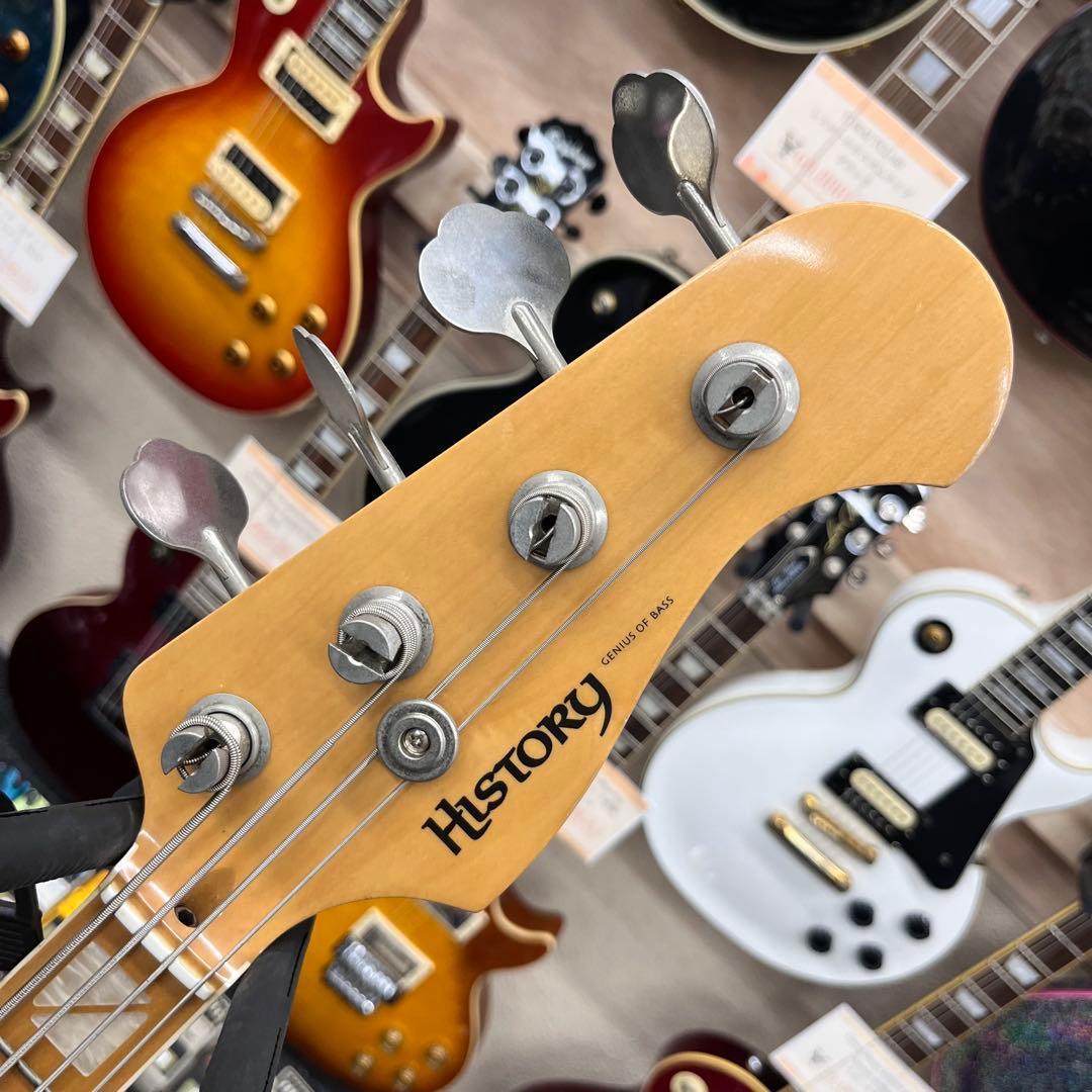 【10677】 history ジャズベースタイプ ホワイト系再塗装？