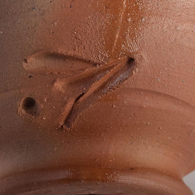 備前焼　人間国宝　藤原雄作　酒杯　共布　共箱　C　7570