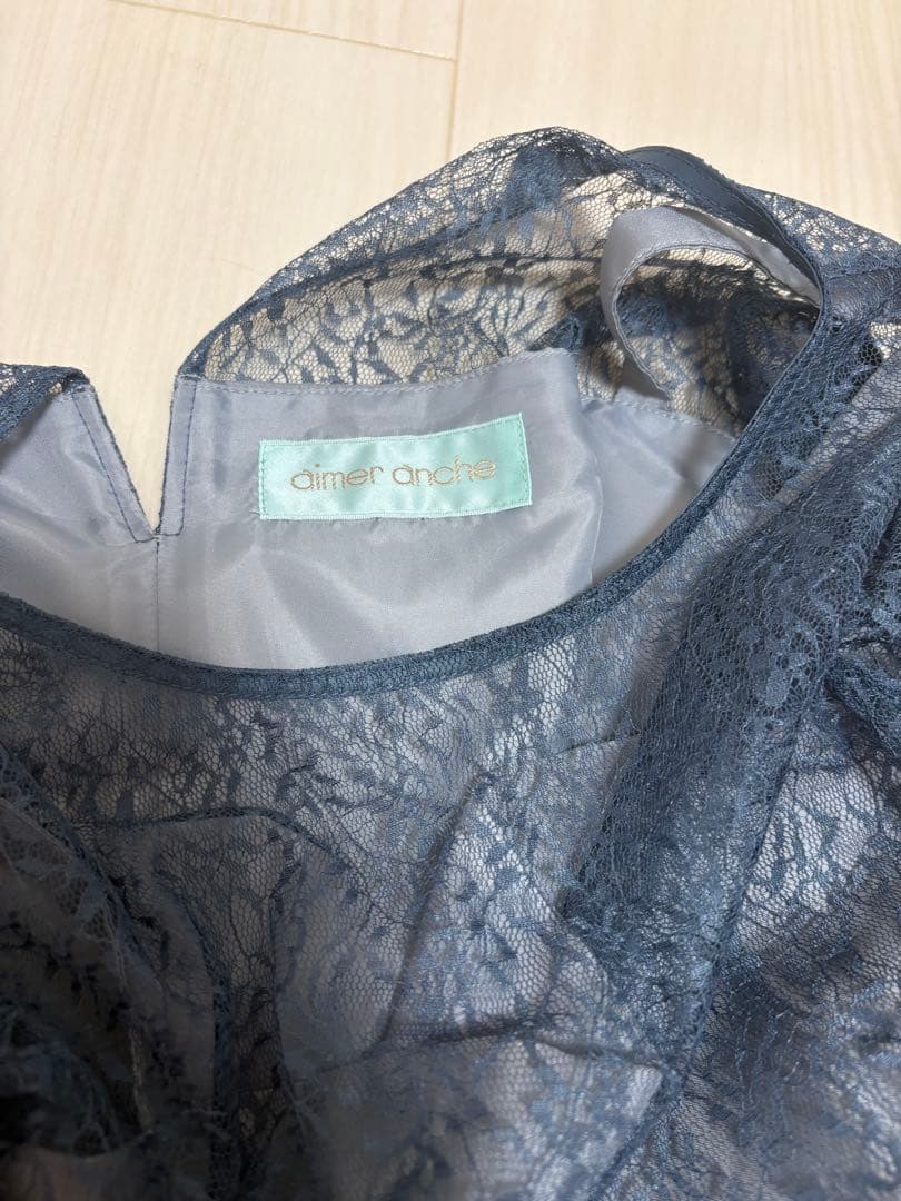 aimer エメ 結婚式参列 レースロングドレス M美品　定価19,800円