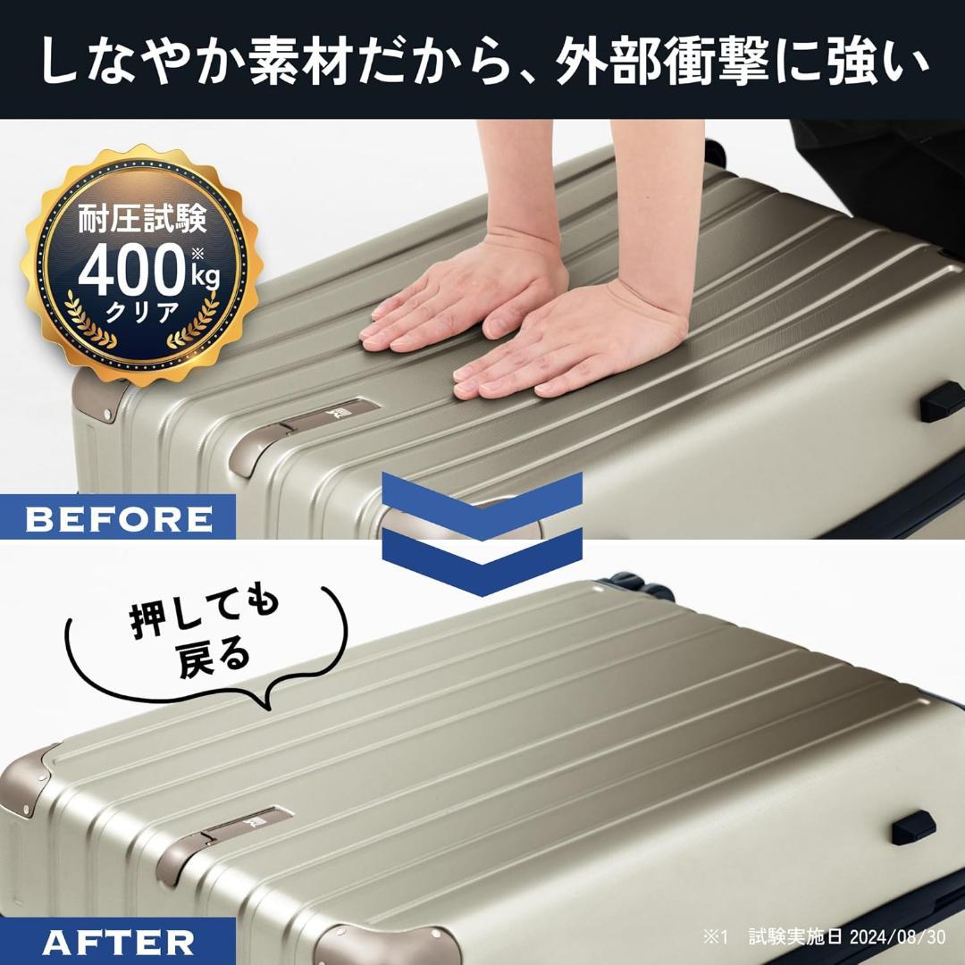 [MAIMO] スーツケース PROTES　Mサイズ フック付き ６０L ブルー