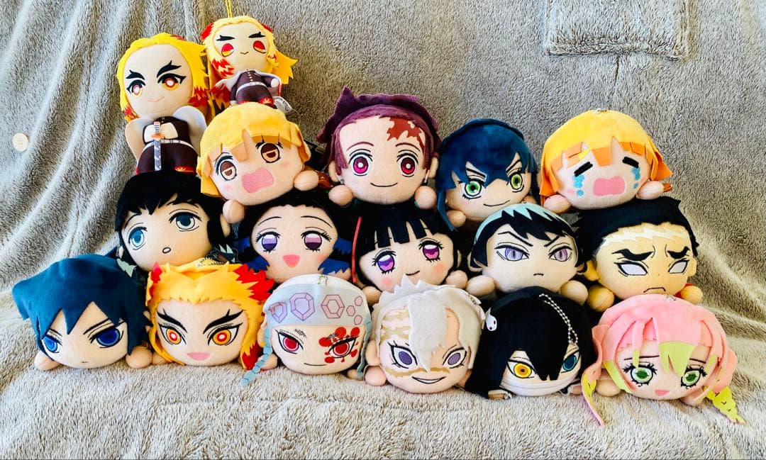 鬼滅の刃 寝そべり ぬいぐるみ タグ付き 17体 まとめ