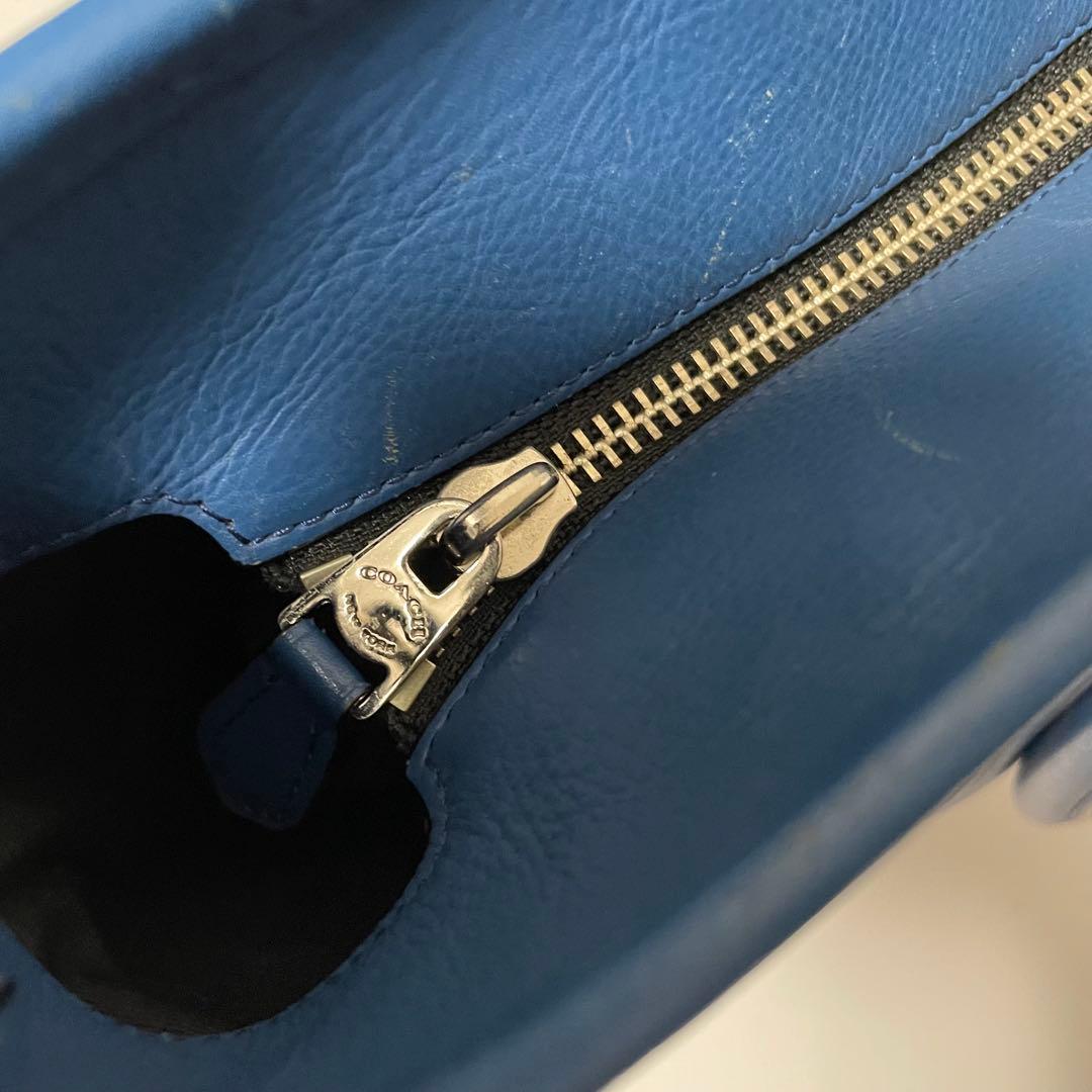 ✨良品✨　coach ビジネスバッグ　トートバッグ　　レザー　ブルー