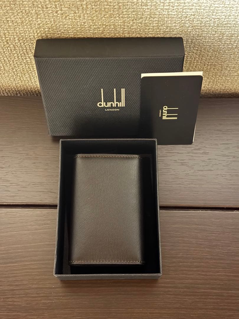 新品未使用　dunhill レザー キーケース　ブラウンブラック
