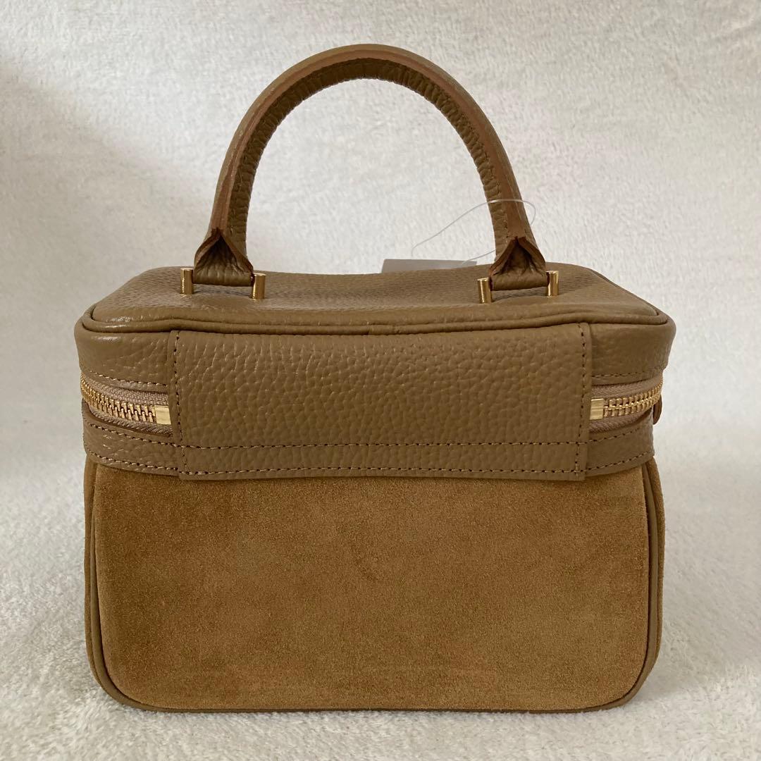 新品☆ch!iii コンビレザー×スエードコンビバニティバック 定価24200円