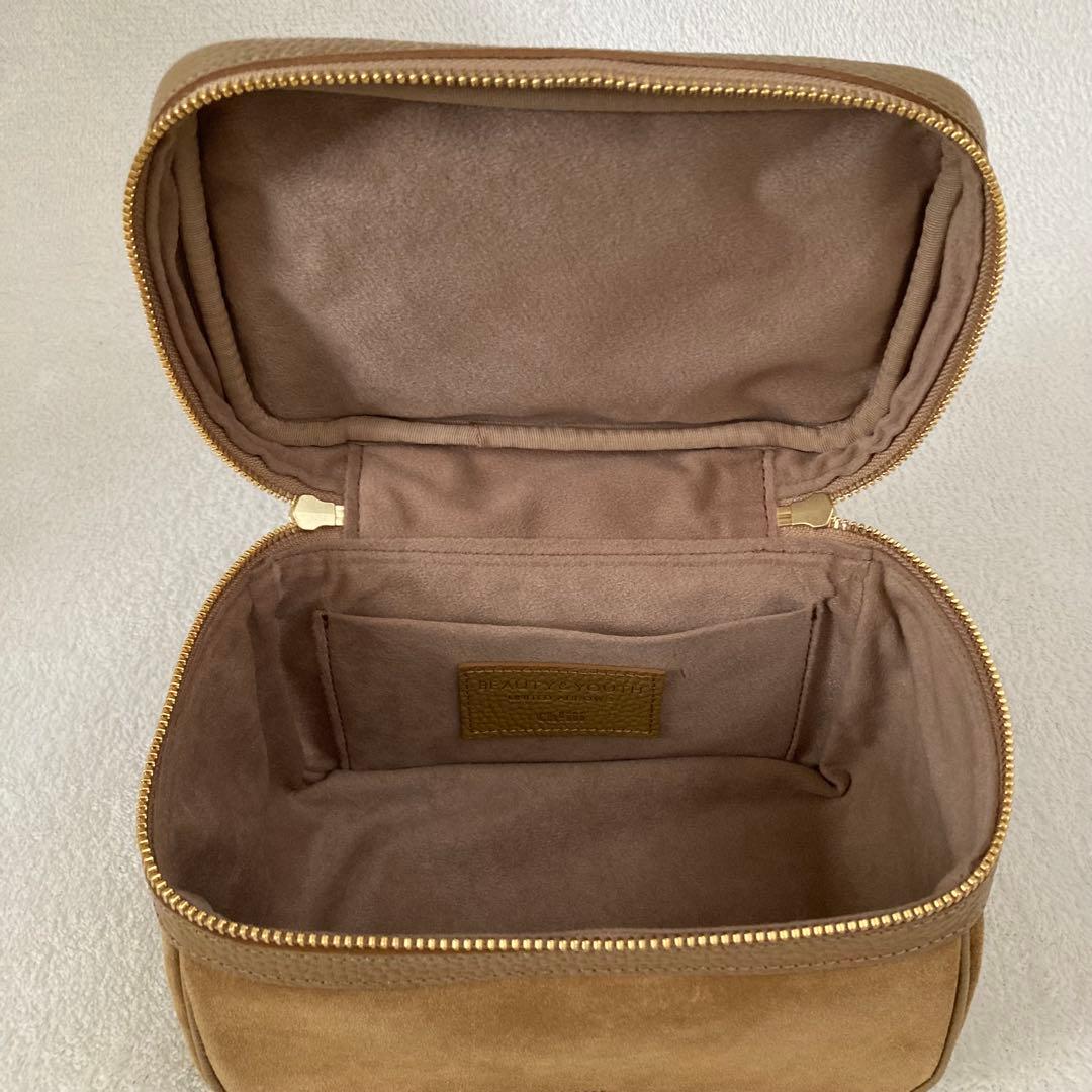 新品☆ch!iii コンビレザー×スエードコンビバニティバック 定価24200円