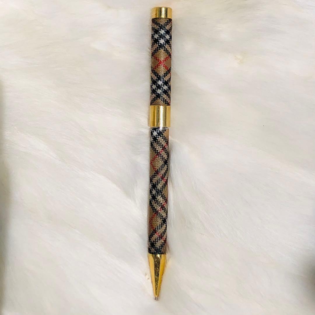 バーバリー ノバチェック シャープペンシル シャーペン ゴールド 激レア！