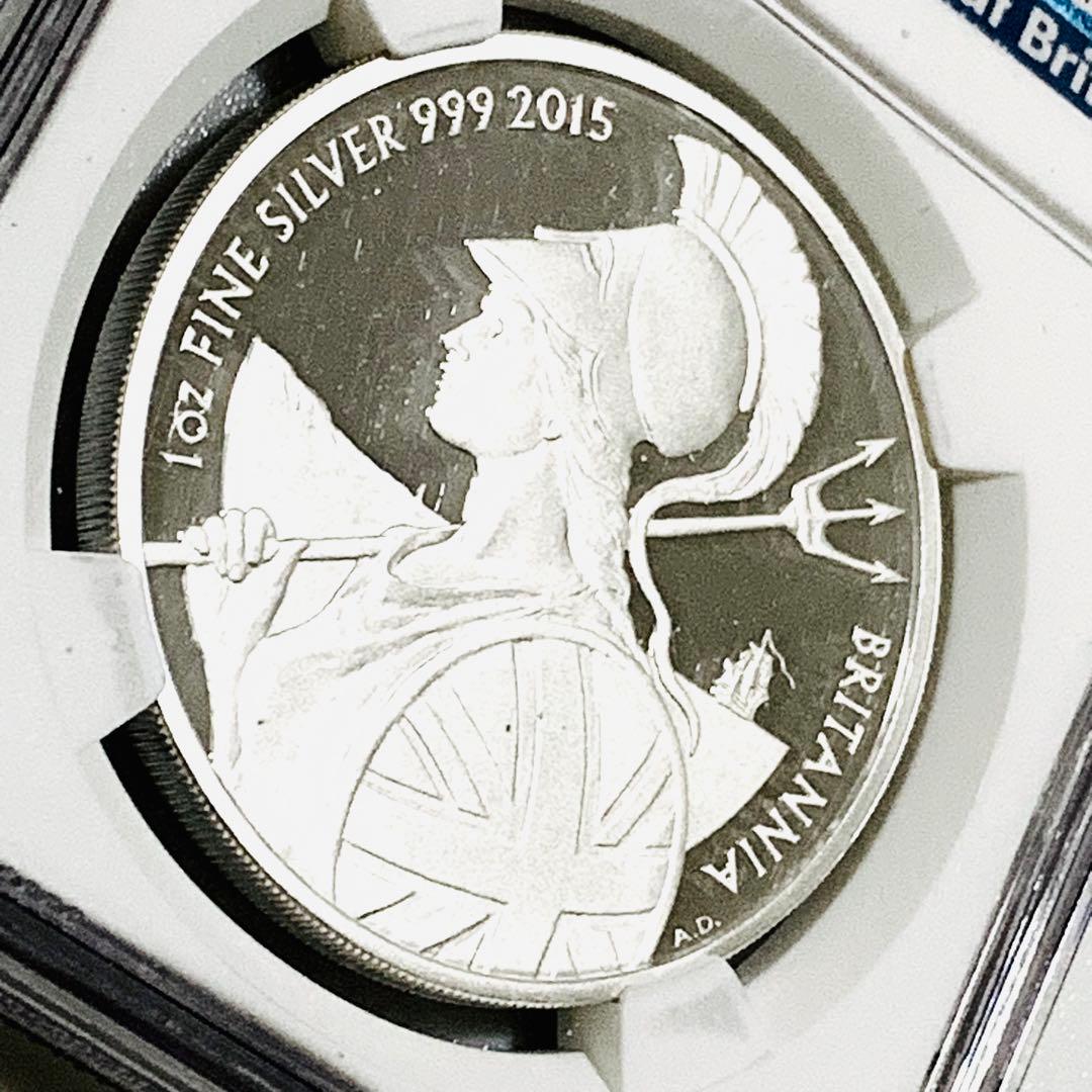 ◆PR70UC ER◆2015　ブリタニア　銀貨　NGC　イギリス