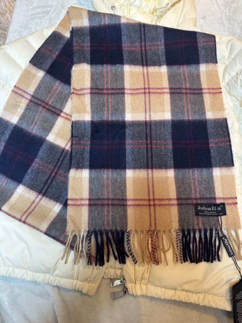 『最終お値下げ』Joshua Ellis チェック柄カシミヤマフラー