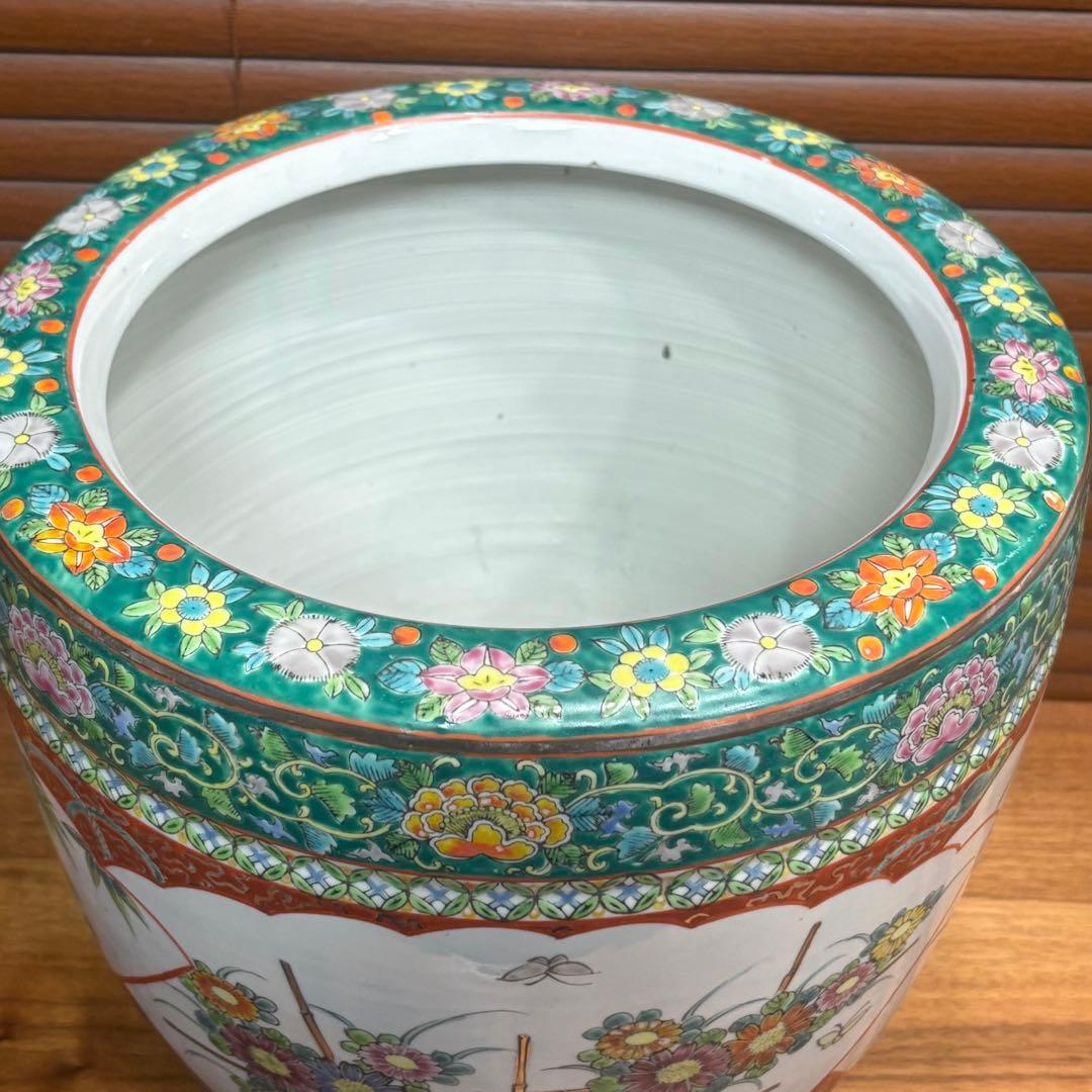 古伊万里◎赤絵火鉢　￼