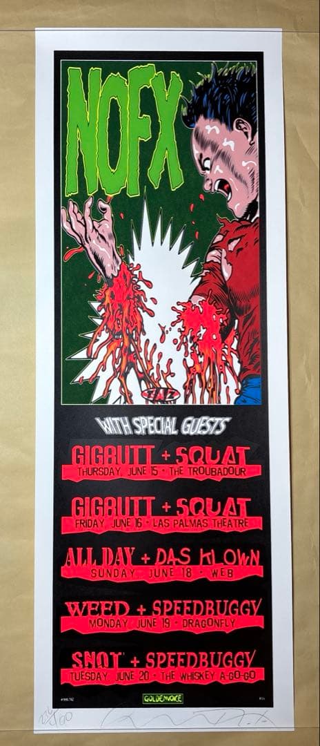 TAZ NOFX シルクスクリーンポスター　AKIRA