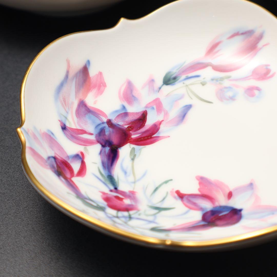 マイセン　カップ＆ソーサー６客　花　紙箱・袋付きR1552