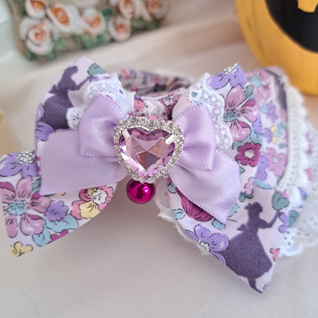 ハロウィン限定スイートロリータ(パープル)わんちゃん猫ちゃん用襟つき首輪