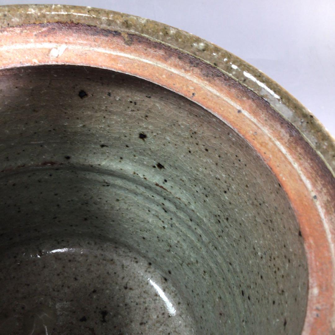 Ｒ４７４　水指　『四代　中野陶痴造』『絵唐津』『一重口水指』　共箱　茶道具