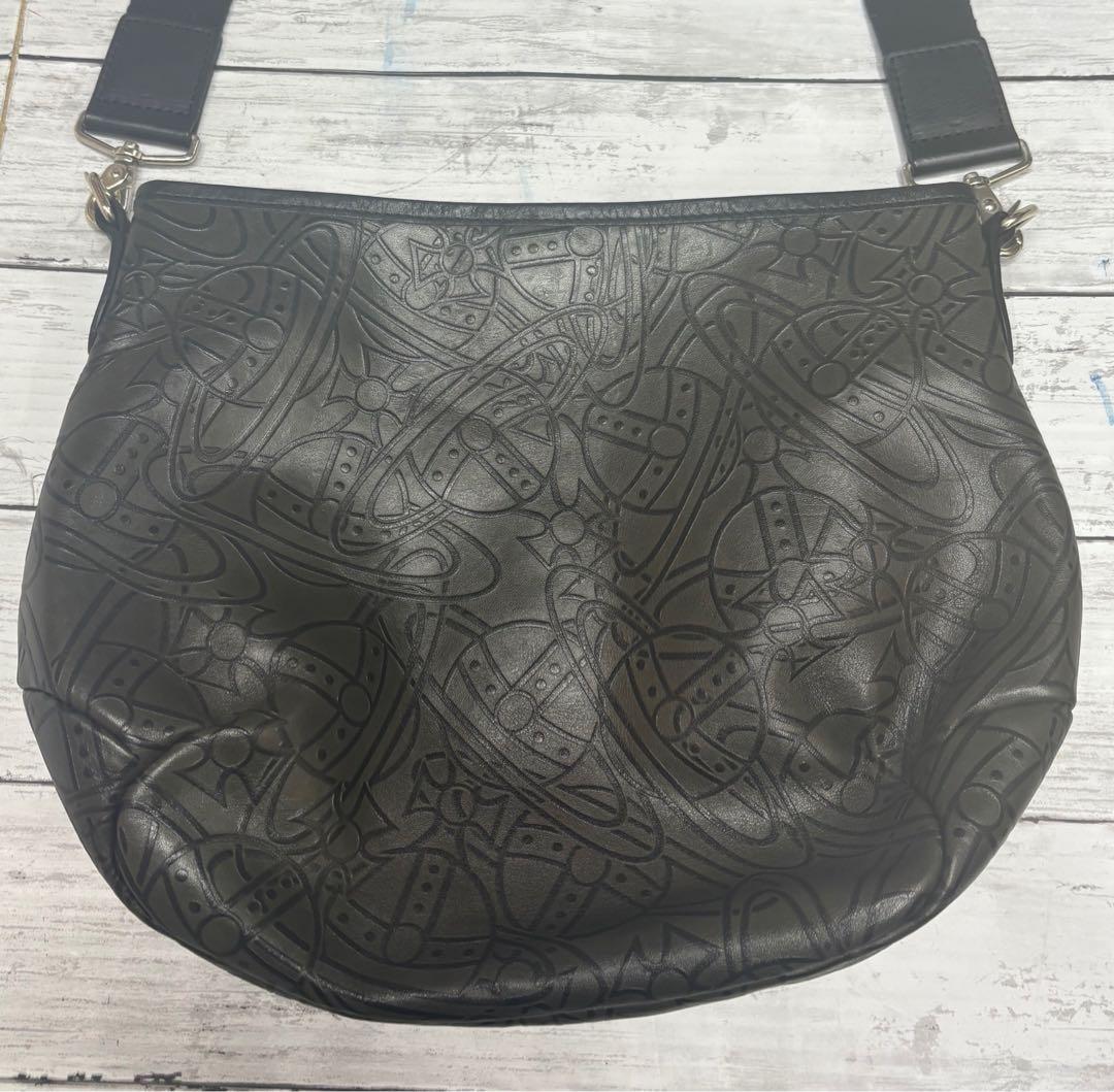 ヴィヴィアンウエストウッド　ショルダーバッグ　レザー　総柄　オーブ