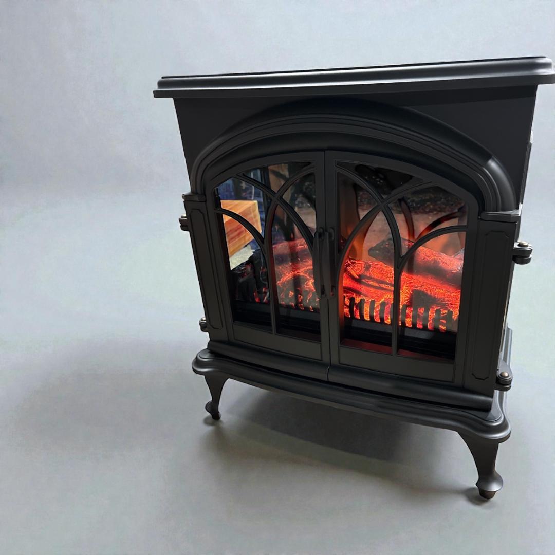 【動作確認済】ワイド暖炉型ファンヒーター BK18　2018年製 擬似炎ストーブ