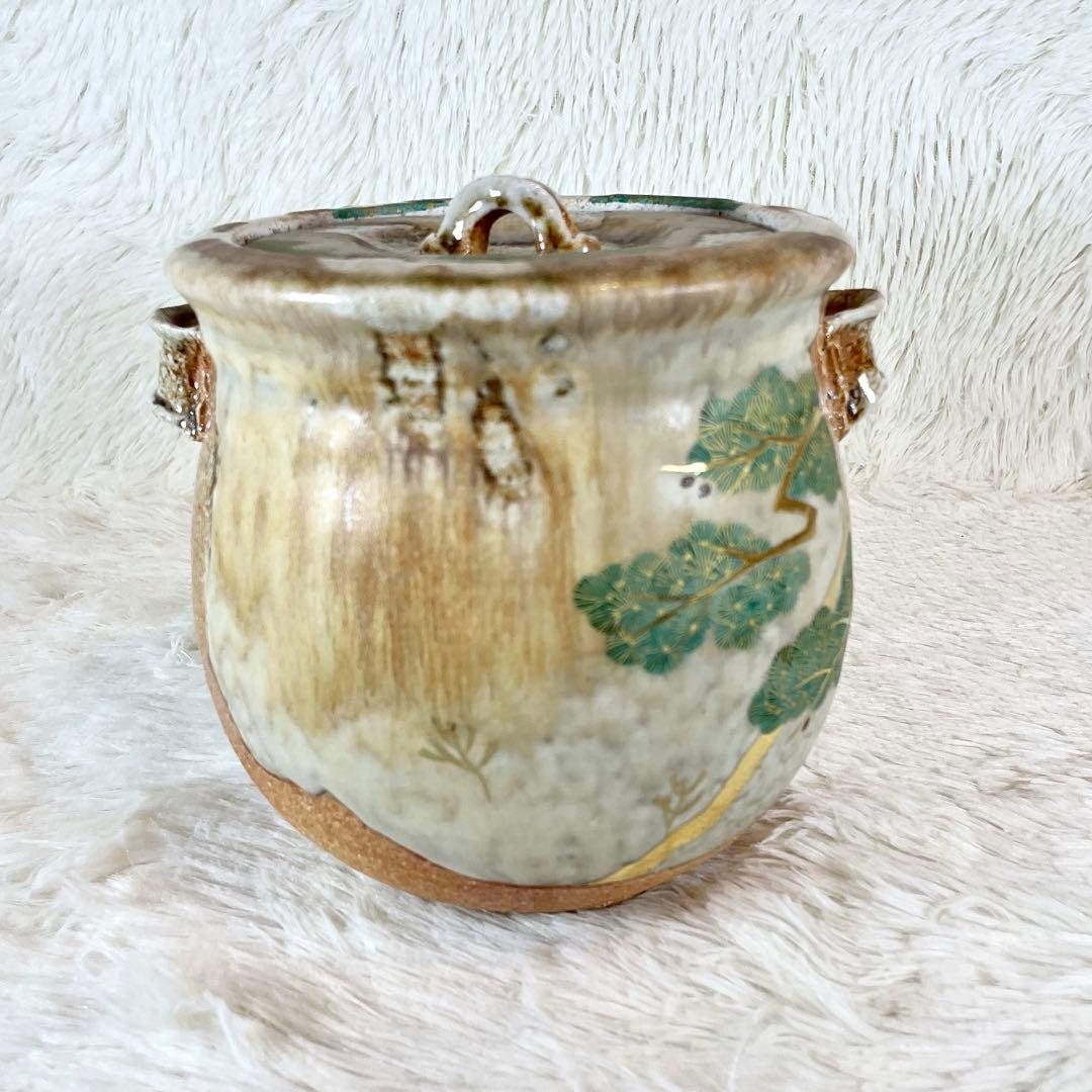 極美品　福森阿也作　松絵　水指　茶道具