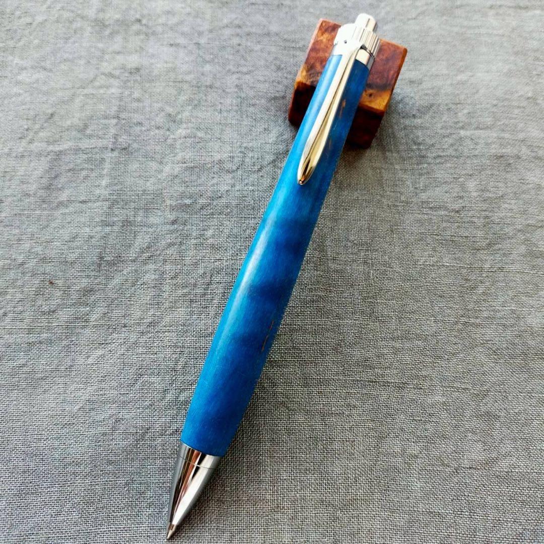 【晴天】　ハンドメイド　木軸ボールペン　G2　シルバー