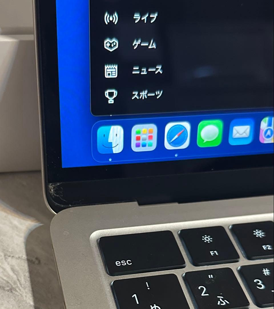 MacBook air m2チップ 13.6インチ 8GB 256GB ゴールド