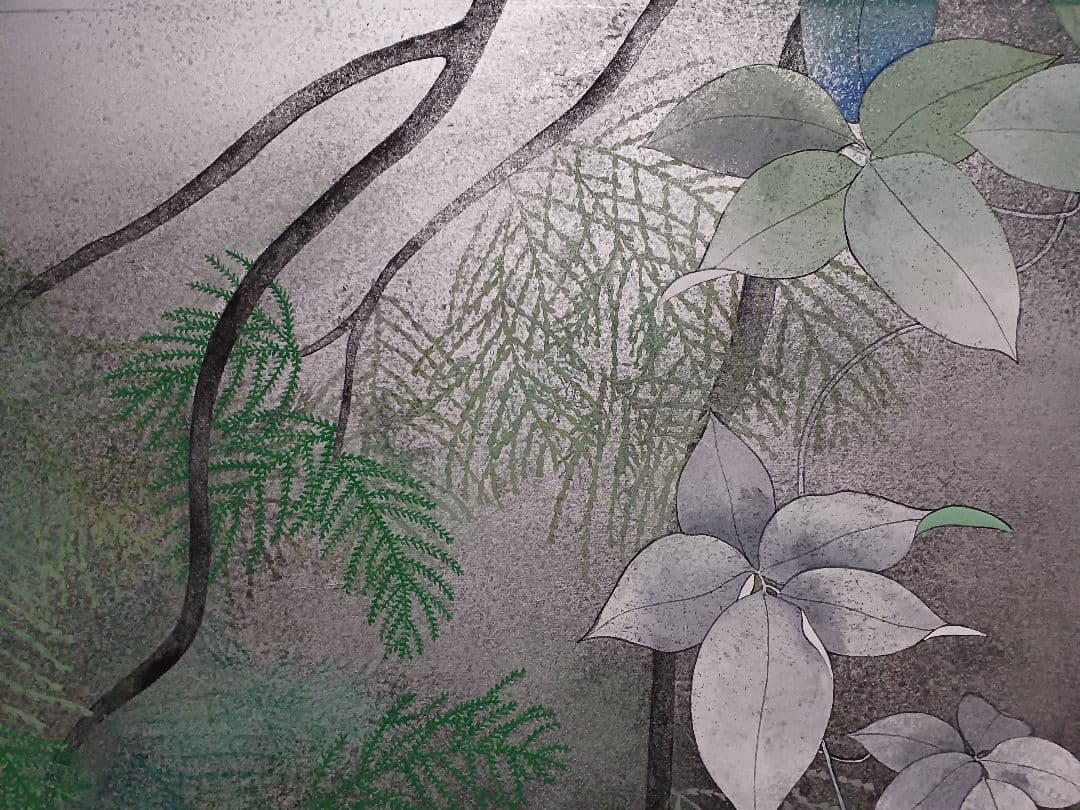 ◆　佐藤昌美(佐藤晨)「緑韻」日本画　猫　F10号　創画会会員　紺綬褒章　◆