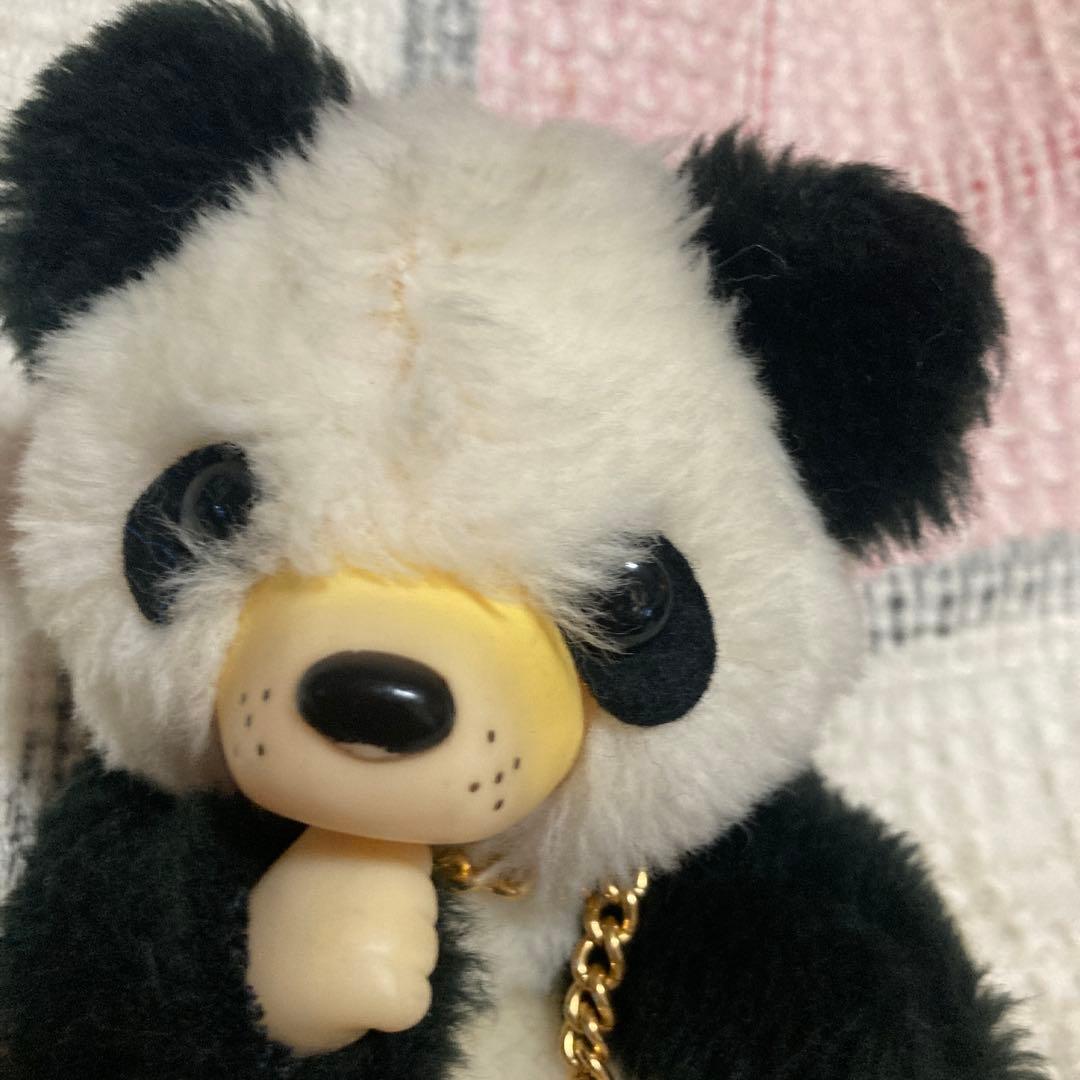 ファースト　モンチッチ風　パンダ　ぬいぐるみ　② レトロ　中古品