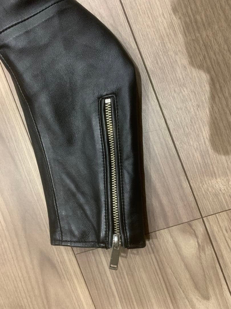 【美品】【正規品】STUDIOUSシングルライダースジャケット ブラックサイズ2