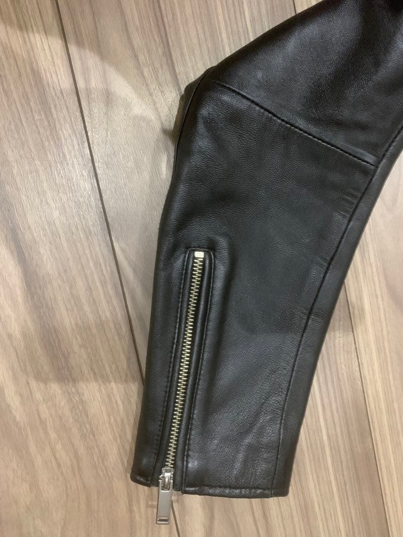 【美品】【正規品】STUDIOUSシングルライダースジャケット ブラックサイズ2