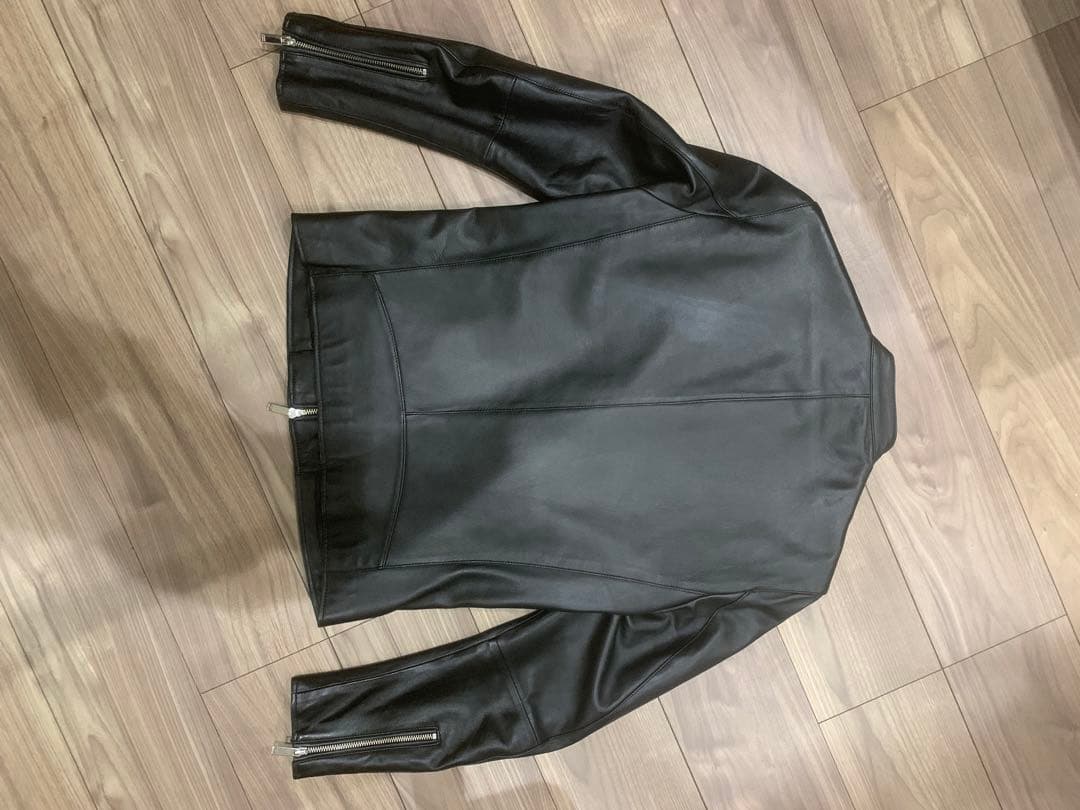 【美品】【正規品】STUDIOUSシングルライダースジャケット ブラックサイズ2