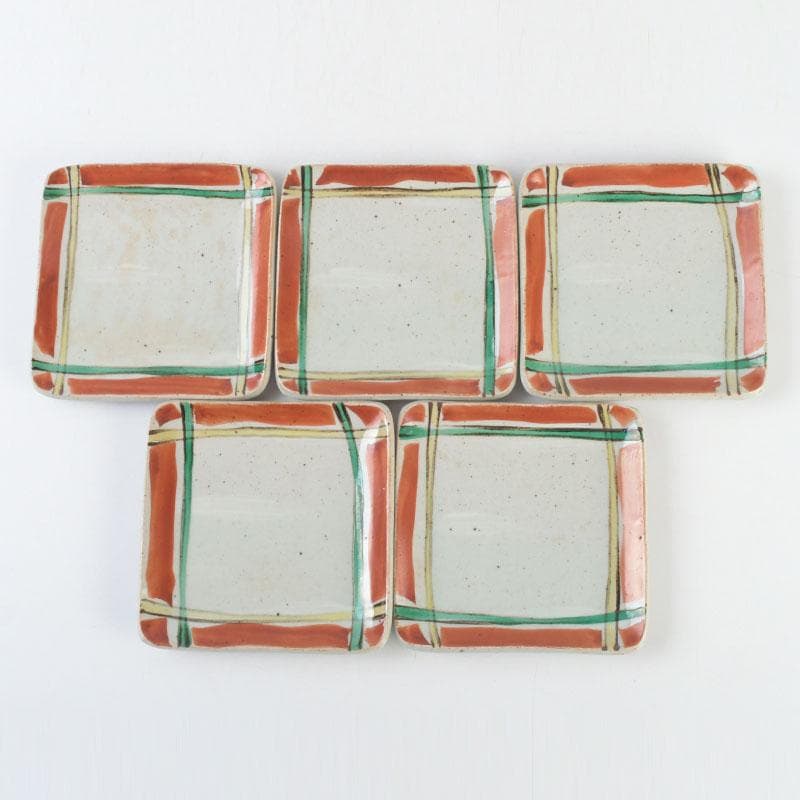 和食器　茶懐石　幸兵衛窯　銘々皿　五客　共箱　N　9377