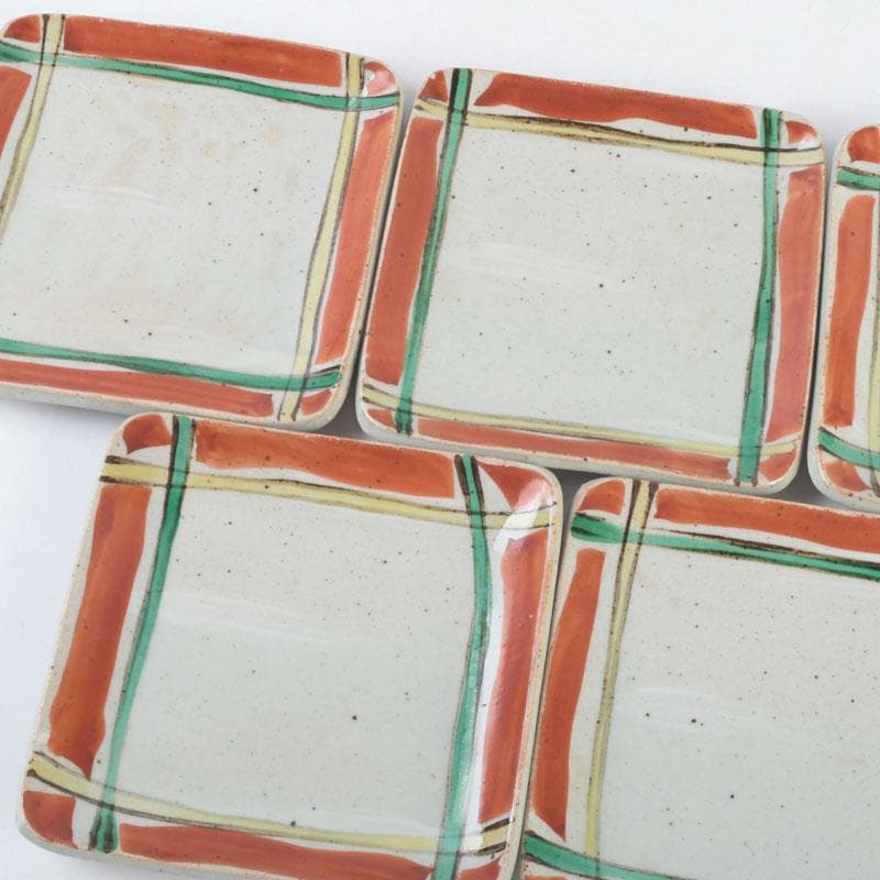 和食器　茶懐石　幸兵衛窯　銘々皿　五客　共箱　N　9377