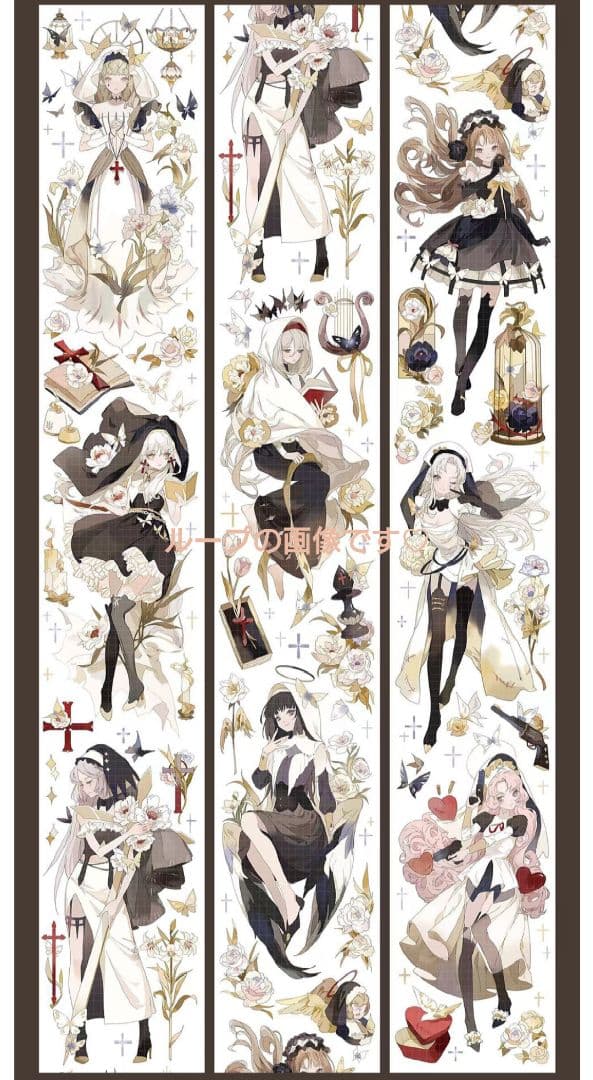 ✩再販✩J370＃素白祷告(贝壳光)E厘米切り売り海外人物マステ女の子