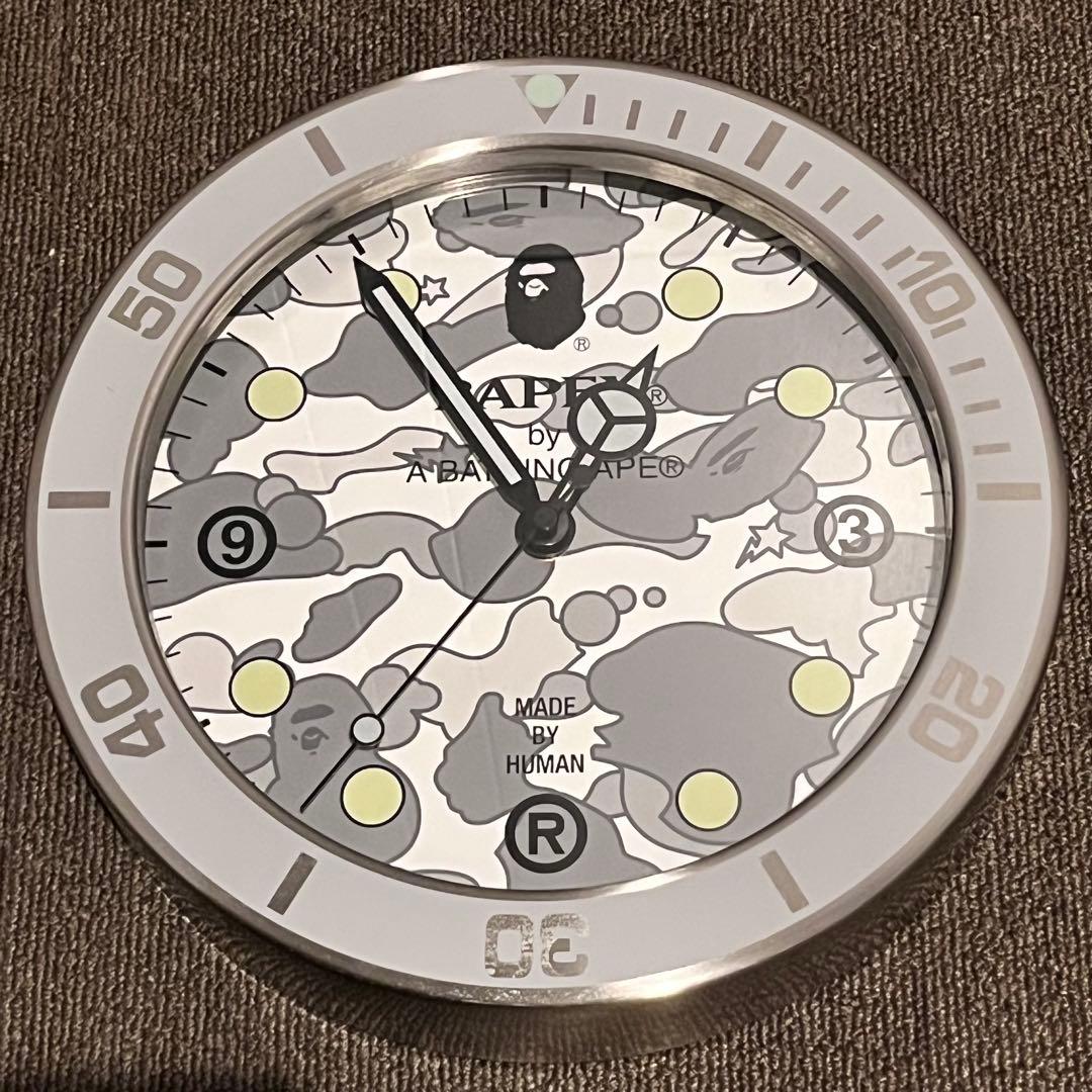 A BATHING APE 迷彩掛時計 30cm