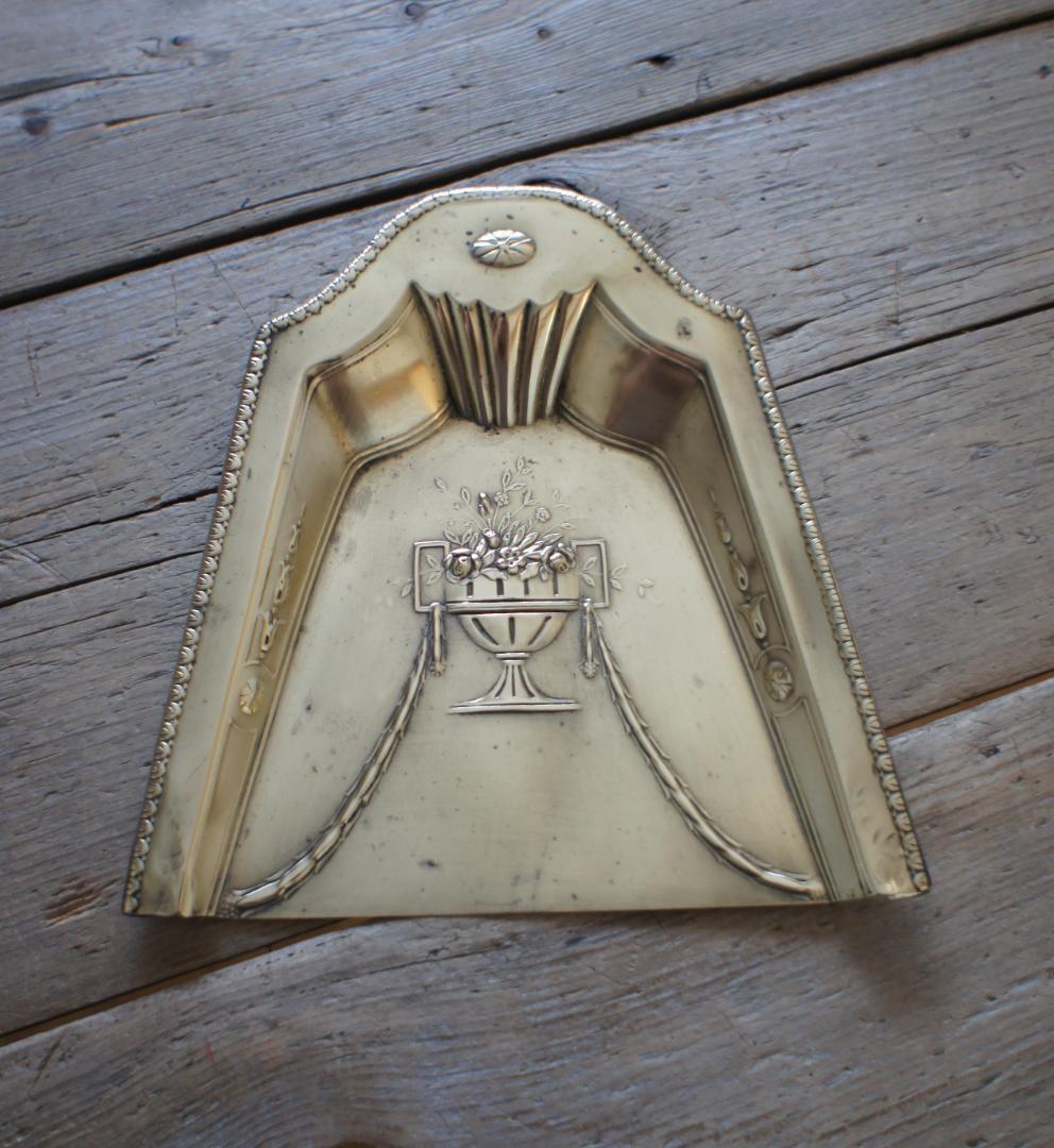 フランスアンティーク　ダストパン＆ブラシ　真鍮製　テーブルクリーナー　蚤の市