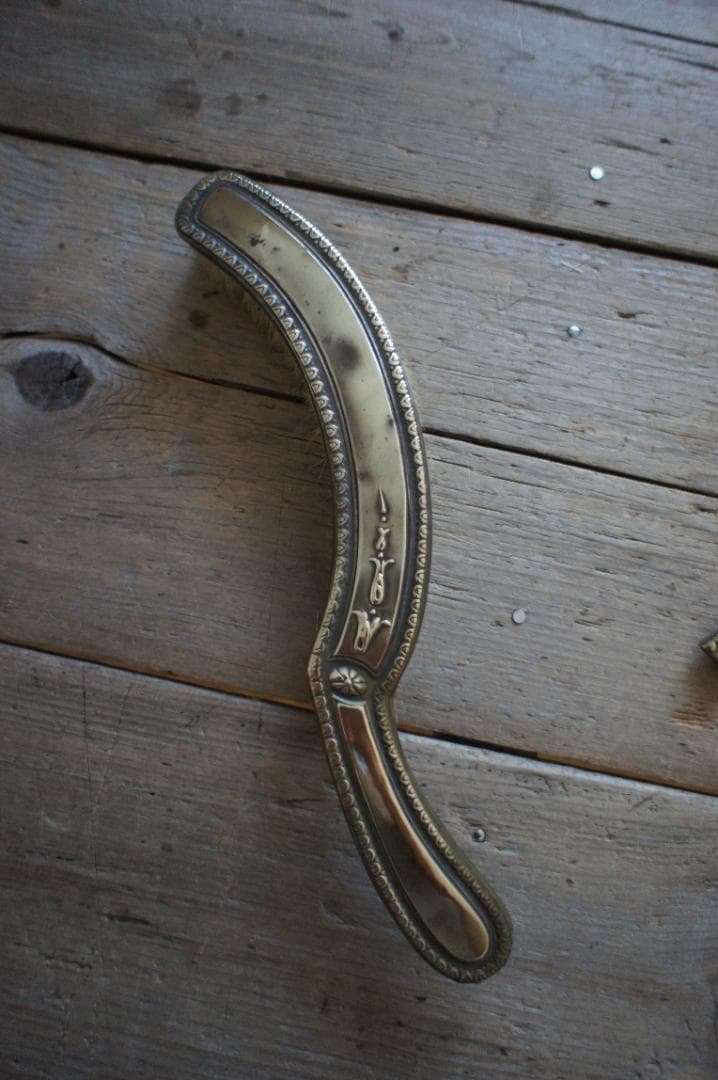 フランスアンティーク　ダストパン＆ブラシ　真鍮製　テーブルクリーナー　蚤の市