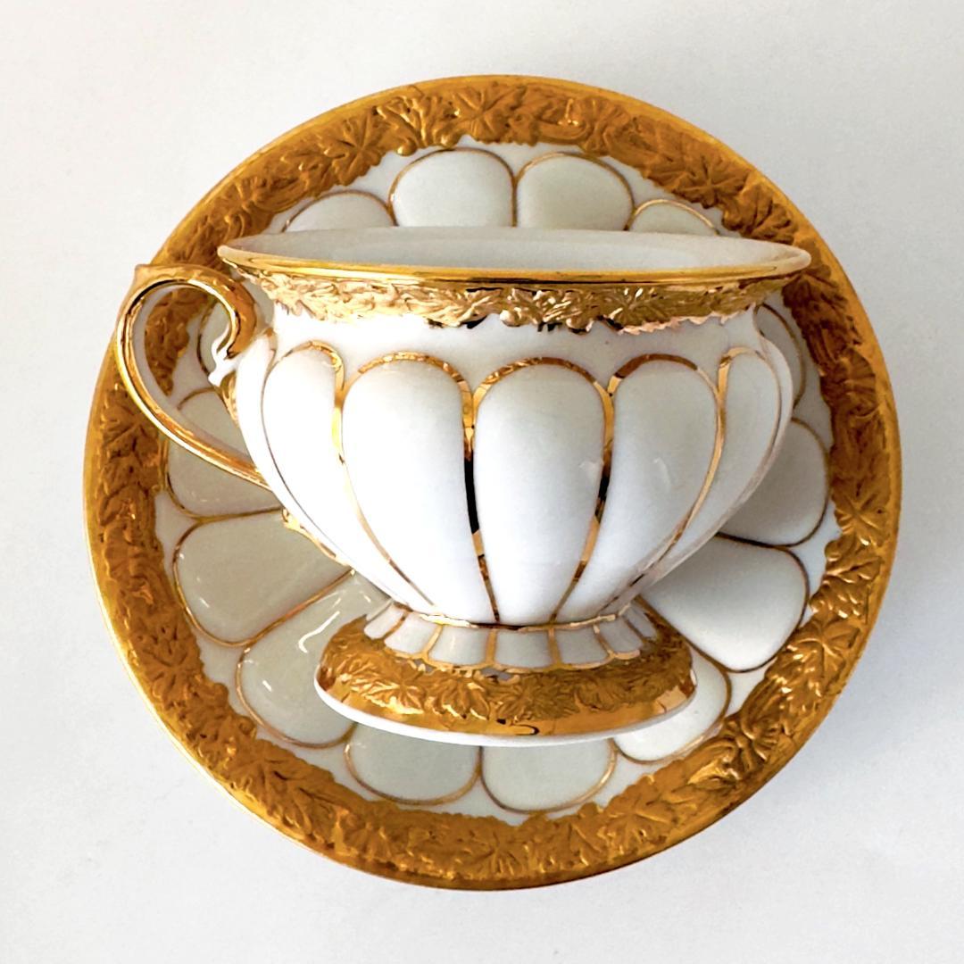 ★マイセン★1級品/カップ＆ソーサ/花柄/ゴールド/アンティーク/高級 ゴールド