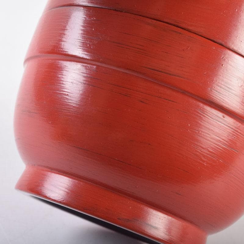 茶道具　根来塗　夏目有彦作　薬壷　書付　識箱　V　8510