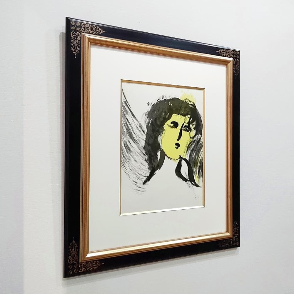 シャガール　ヴェルヴ no.33-34　聖書　天使　1956年　リトグラフ　額付