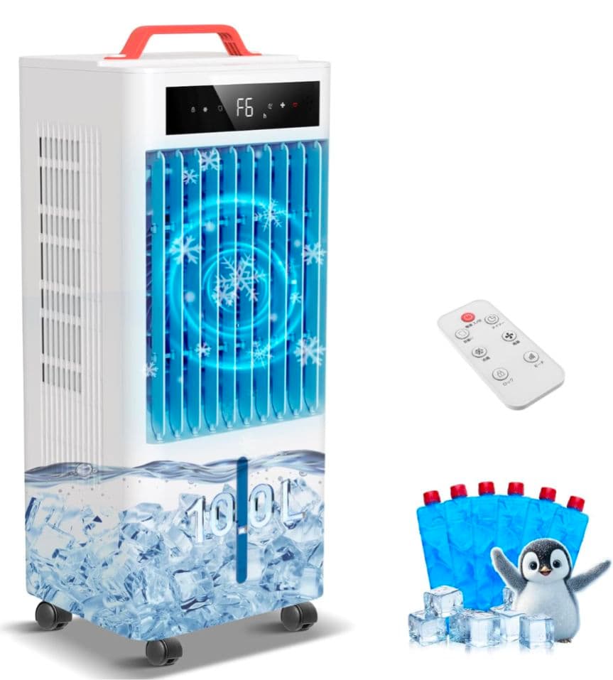 76 スポットクーラー ポータブル 冷風モード 風量6段階 10.0L水タンク